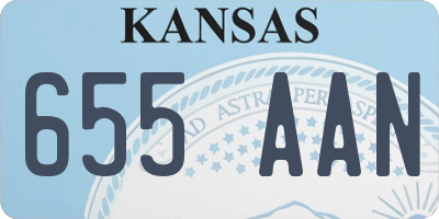KS license plate 655AAN