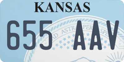 KS license plate 655AAV