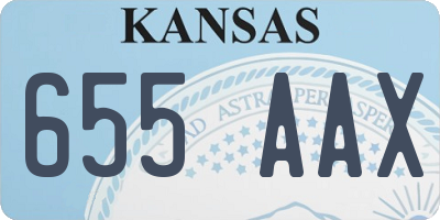 KS license plate 655AAX
