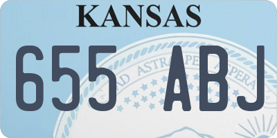 KS license plate 655ABJ
