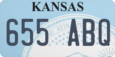 KS license plate 655ABQ