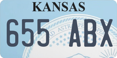 KS license plate 655ABX