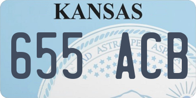 KS license plate 655ACB