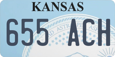 KS license plate 655ACH