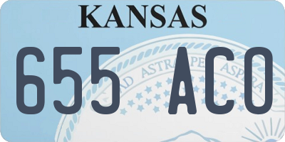 KS license plate 655ACO