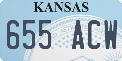 KS license plate 655ACW