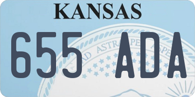 KS license plate 655ADA