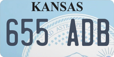 KS license plate 655ADB