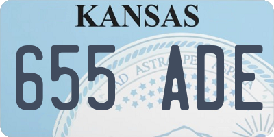 KS license plate 655ADE
