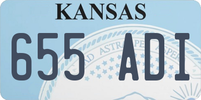 KS license plate 655ADI