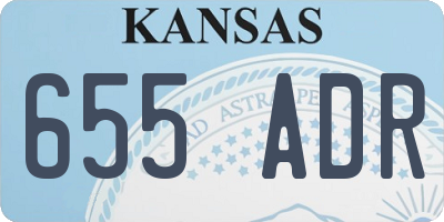 KS license plate 655ADR