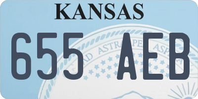 KS license plate 655AEB