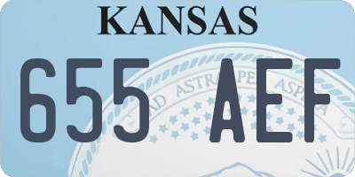 KS license plate 655AEF