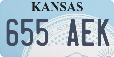 KS license plate 655AEK