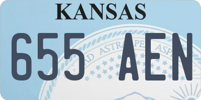 KS license plate 655AEN