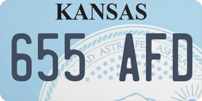 KS license plate 655AFD