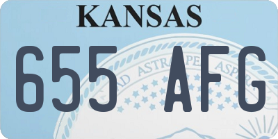 KS license plate 655AFG