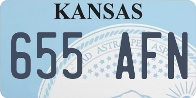 KS license plate 655AFN