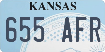 KS license plate 655AFR