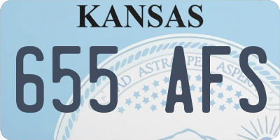 KS license plate 655AFS