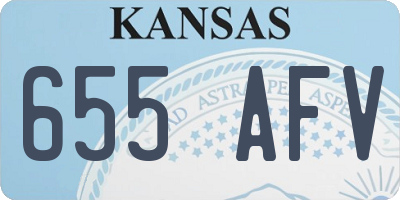 KS license plate 655AFV
