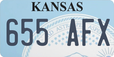 KS license plate 655AFX