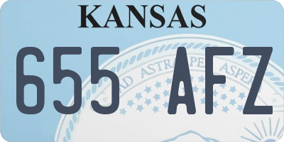 KS license plate 655AFZ