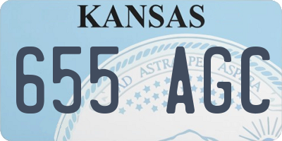 KS license plate 655AGC
