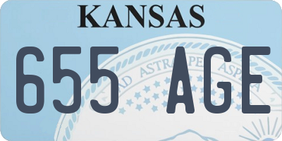 KS license plate 655AGE