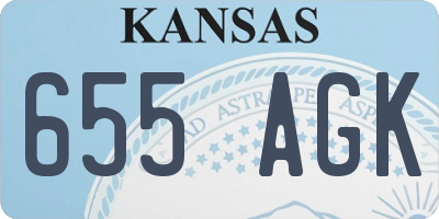 KS license plate 655AGK