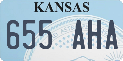 KS license plate 655AHA