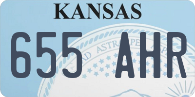KS license plate 655AHR
