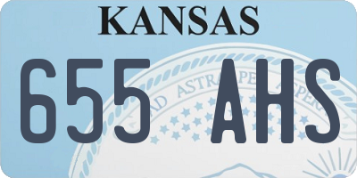 KS license plate 655AHS