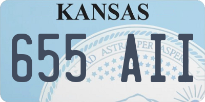 KS license plate 655AII