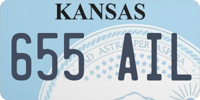 KS license plate 655AIL