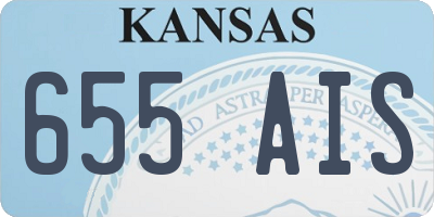 KS license plate 655AIS