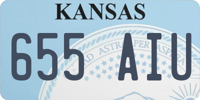 KS license plate 655AIU