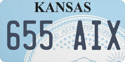 KS license plate 655AIX