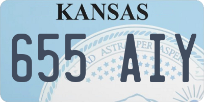 KS license plate 655AIY