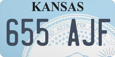 KS license plate 655AJF