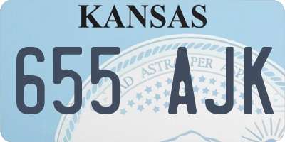 KS license plate 655AJK