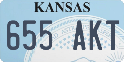 KS license plate 655AKT