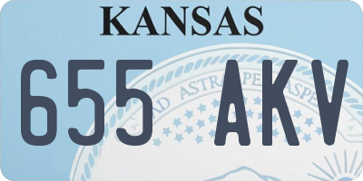 KS license plate 655AKV