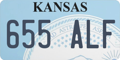 KS license plate 655ALF