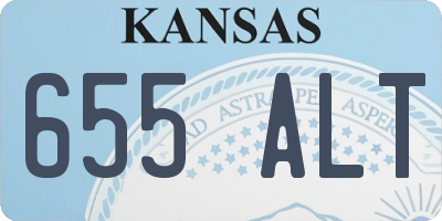 KS license plate 655ALT