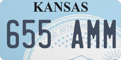 KS license plate 655AMM