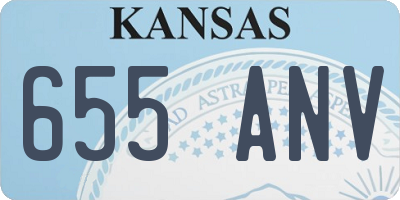 KS license plate 655ANV