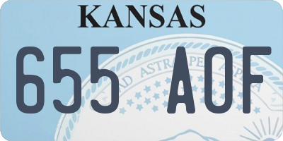 KS license plate 655AOF