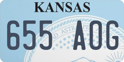 KS license plate 655AOG