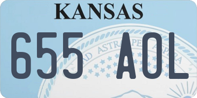 KS license plate 655AOL